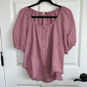 Anthropologie Pink Button Down Shirt
